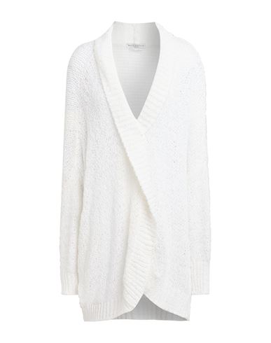 Ballantyne Woman Cardigan White Size 8 Cotton, Polyamide In White