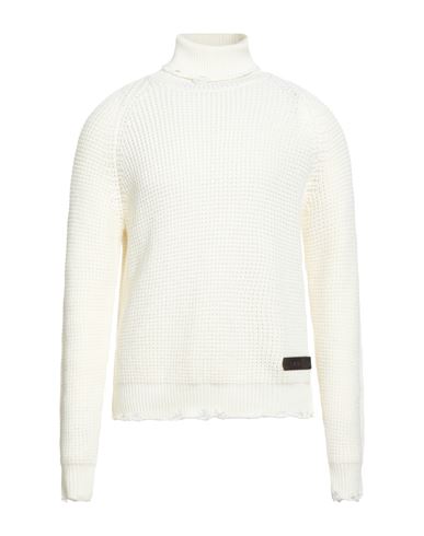 Dsquared2 Man Turtleneck Ivory Size L Wool In White