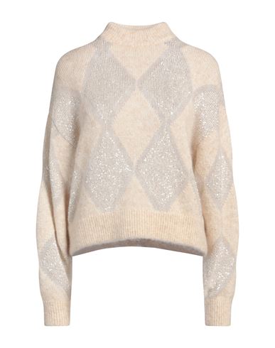 Brunello Cucinelli Sequined High-neck Jumper In Pink