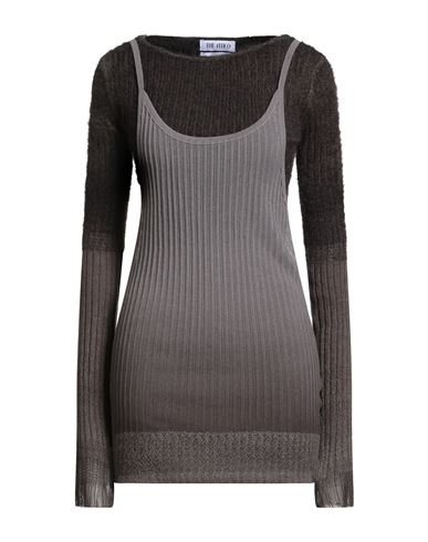 Attico The  Woman Mini Dress Dark Brown Size 6 Polyamide, Mohair Wool, Polyester, Wool