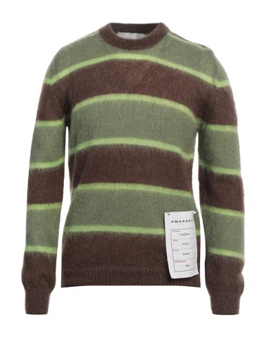 AMARANTO AMARANTO MAN SWEATER MILITARY GREEN SIZE XXL MOHAIR WOOL, POLYAMIDE, WOOL 