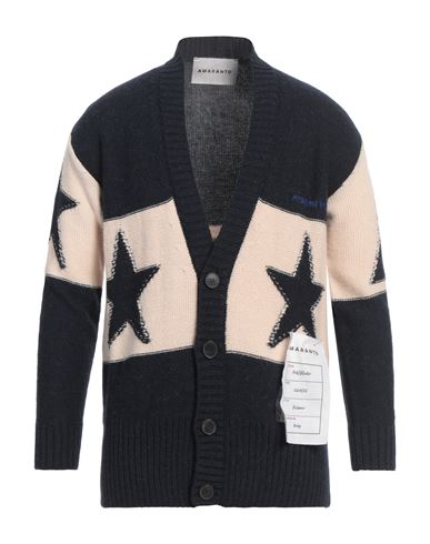 AMARANTO AMARANTO MAN CARDIGAN MIDNIGHT BLUE SIZE L ACRYLIC, ALPACA WOOL, WOOL 