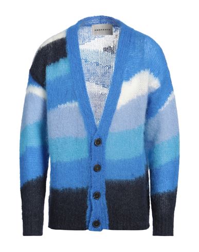 AMARANTO AMARANTO MAN CARDIGAN BRIGHT BLUE SIZE XL MOHAIR WOOL, POLYAMIDE, WOOL 