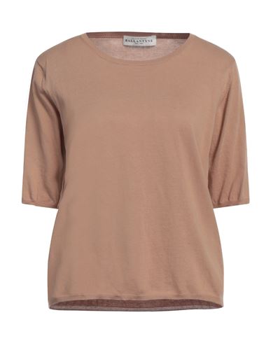 BALLANTYNE BALLANTYNE WOMAN SWEATER CAMEL SIZE 12 COTTON 