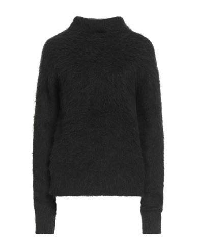 Sportmax Woman Turtleneck Black Size M Alpaca Wool, Polyamide, Elastane