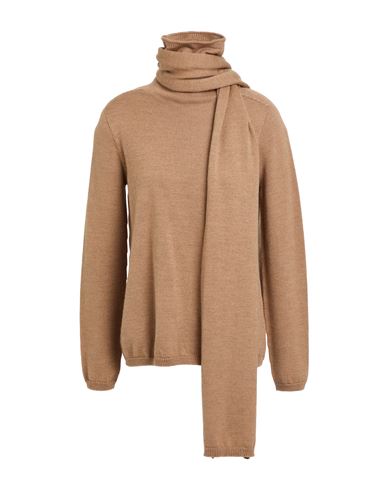 'S MAX MARA 'S MAX MARA WOMAN TURTLENECK CAMEL SIZE L VIRGIN WOOL 