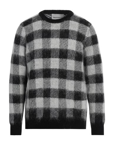 AMARANTO AMARANTO MAN SWEATER BLACK SIZE L WOOL, CASHMERE, MOHAIR WOOL, POLYAMIDE 
