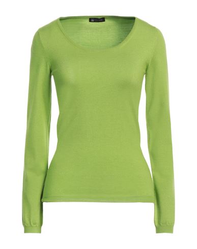 COLOMBO COLOMBO WOMAN SWEATER LIME GREEN SIZE 16 CASHMERE, SILK, NYLON, POLYURETHANE 