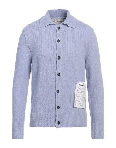 AMARANTO AMARANTO MAN CARDIGAN LIGHT BLUE SIZE XL WOOL, CASHMERE, NYLON 