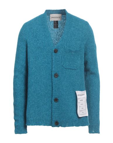AMARANTO AMARANTO MAN CARDIGAN AZURE SIZE M WOOL, ALPACA WOOL, POLYAMIDE 