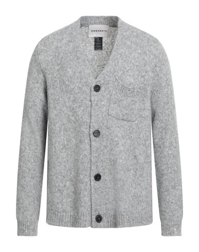 Amaranto Man Cardigan Grey Size L Wool, Alpaca Wool, Polyamide