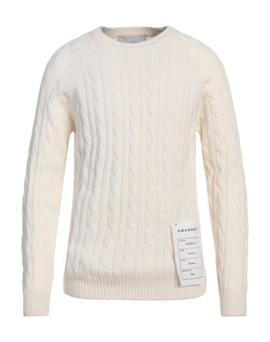 AMARANTO AMARANTO MAN SWEATER IVORY SIZE XL WOOL, CASHMERE 