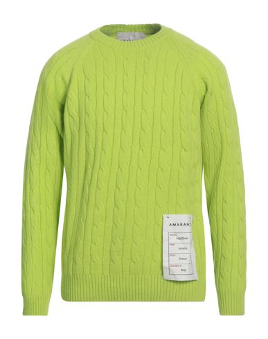 AMARANTO AMARANTO MAN SWEATER LIME GREEN SIZE XL WOOL, CASHMERE 