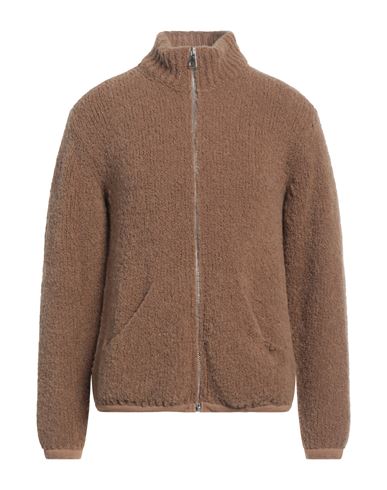 Amaranto Man Cardigan Camel Size Xl Acrylic, Alpaca Wool, Polyamide, Wool