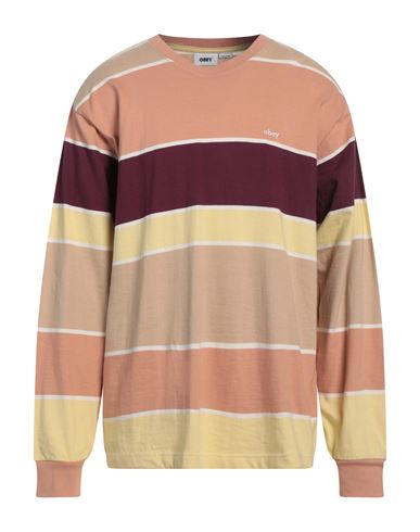 Obey Man Sweater Salmon Pink Size L Cotton