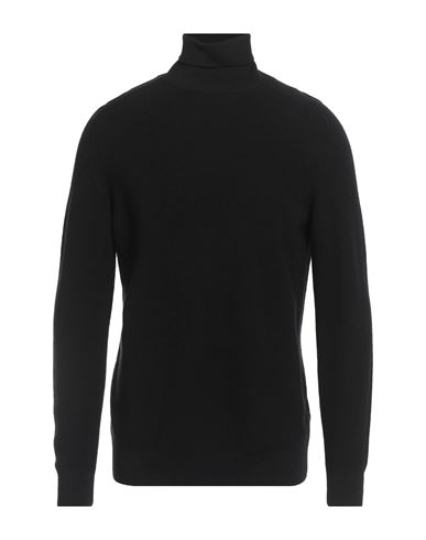 Filippo De Laurentiis Man Turtleneck Midnight Blue Size 44 Merino Wool In Black