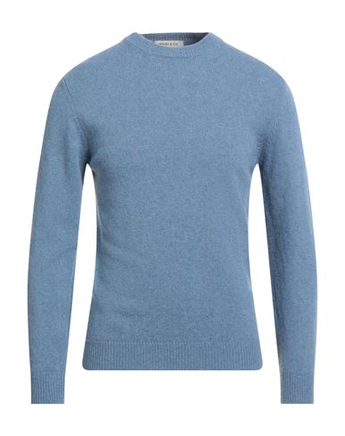 Wool & Co Man Sweater Light Blue Size L Wool, Polyamide