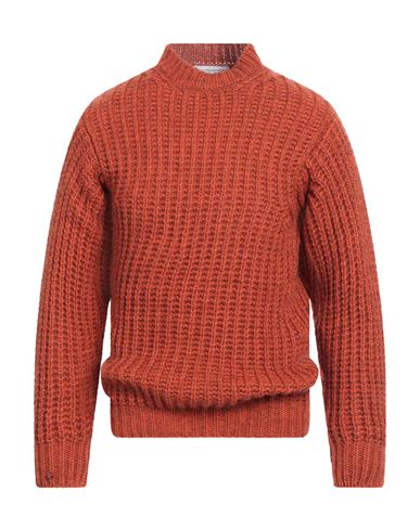 En Avance Man Sweater Rust Size M Acrylic, Mohair Wool, Wool