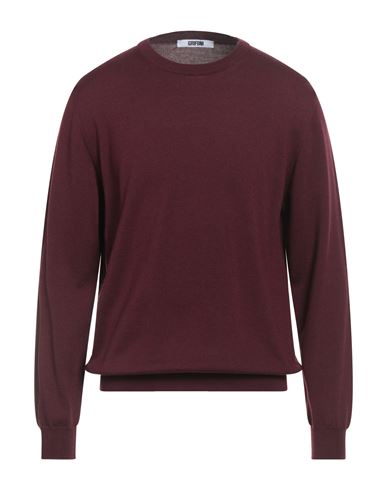 Grifoni Man Sweater Burgundy Size 44 Virgin Wool In Burgundy