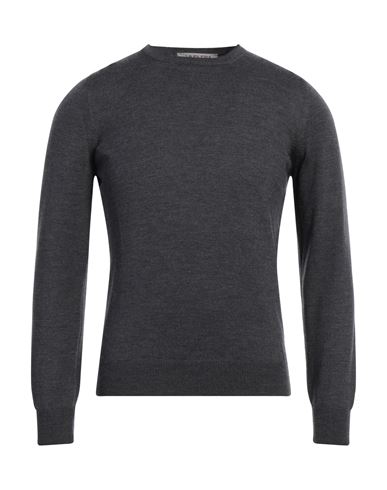 La Fileria Man Sweater Charcoal Size 46 Virgin Wool