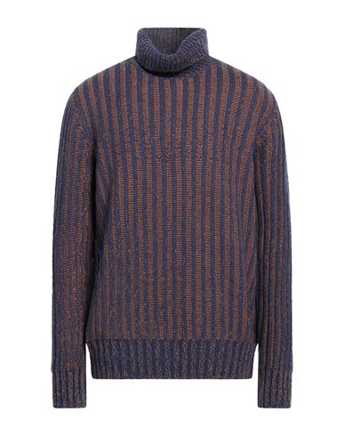 La Fileria Man Turtleneck Blue Size 48 Virgin Wool