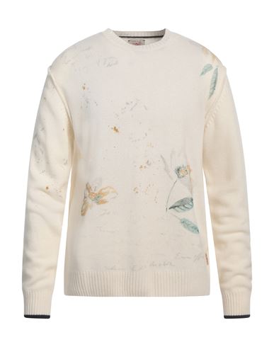 Bob Man Sweater Ivory Size Xxl Wool, Viscose, Polyamide, Cashmere