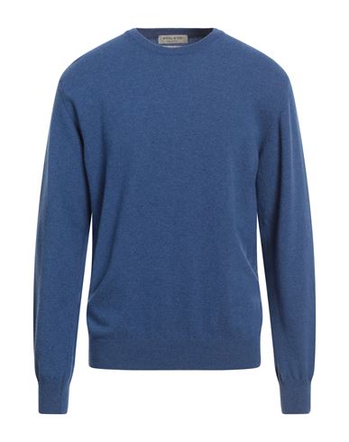 Wool & Co Man Sweater Azure Size Xl Virgin Wool, Cashmere