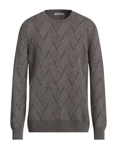 La Fileria Man Sweater Taupe Size 44 Cashmere In Gray