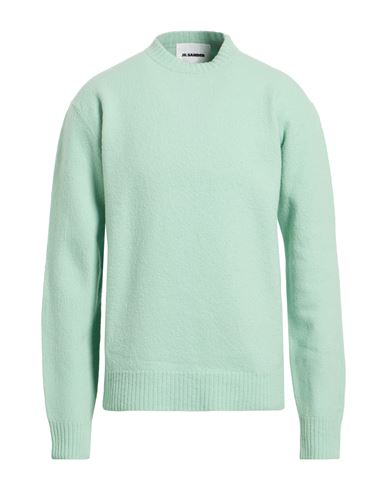 Jil Sander Man Sweater Light Green Size 40 Wool In Blue