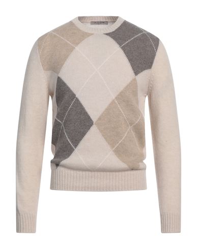 La Fileria Man Sweater Beige Size 46 Virgin Wool