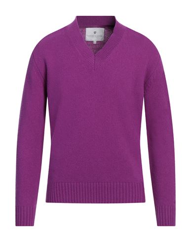 Seven Gauge Man Sweater Purple Size 3 Wool