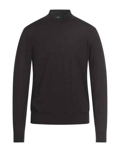 Eynesse Man Turtleneck Dark Brown Size 42 Merino Wool, Silk, Cashmere