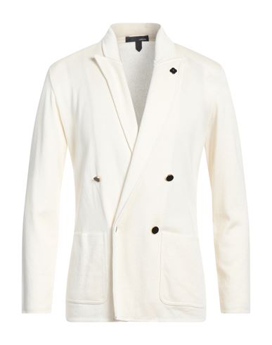 Lardini Man Cardigan White Size Xxl Cotton, Viscose