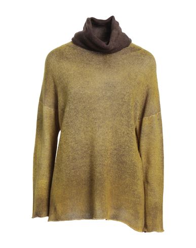 F Cashmere Woman Turtleneck Lime Green Size S Cashmere In Green
