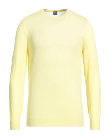 Fedeli Man Sweater Yellow Size 44 Cashmere, Polyamide In Yellow
