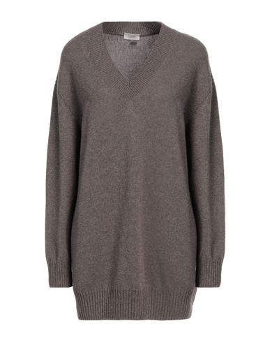 Agnona Woman Sweater Khaki Size Xl Cashmere, Metal