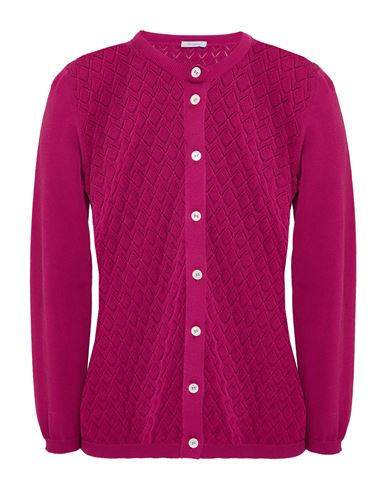 MALO MALO WOMAN CARDIGAN MAGENTA SIZE 4 COTTON 