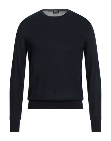 Zegna High Performance Man Sweater Midnight Blue Size 44 Wool In Blue