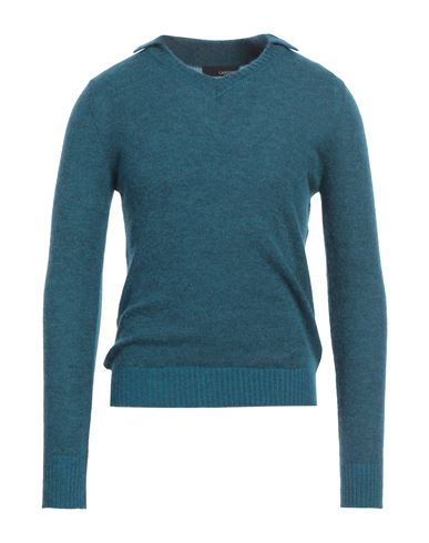 Lardini Man Sweater Deep Teal Size M Alpaca Wool, Nylon, Wool