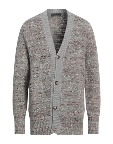 Lardini Man Cardigan Grey Size M Wool, Alpaca Wool, Silk