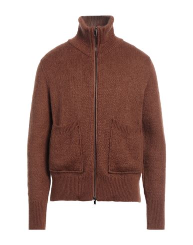 Sun House Man Cardigan Brown Size 42 Acrylic, Merino Wool, Polyamide