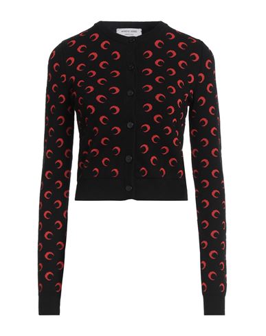 Shop Marine Serre White Line Woman Cardigan Black Size L Wool, Viscose