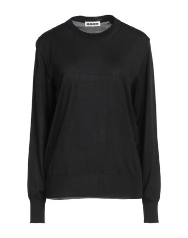 Jil Sander Woman Sweater Black Size 10 Silk In Black