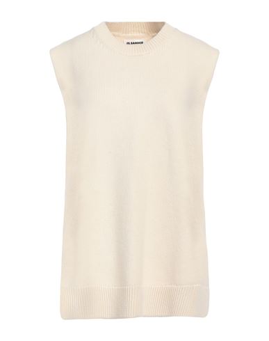 Jil Sander Woman Sweater Ivory Size 2 Virgin Wool, Cotton, Cashmere, Polyamide