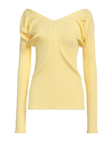 Low Classic Woman Sweater Yellow Size Onesize Rayon, Nylon In Yellow