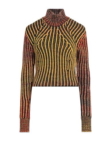 Diesel Woman Turtleneck Marigold Size L Wool, Acrylic, Polyamide