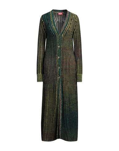 Diesel Woman Cardigan Green Size L Wool, Acrylic, Polyamide