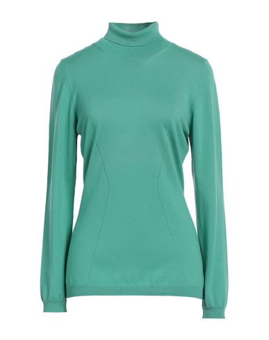 Antonio Marras Woman Turtleneck Green Size L Virgin Wool In Green