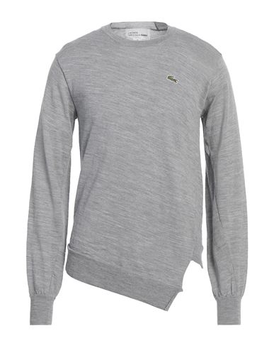 Shop Lacoste X Comme Des Garçons Shirt Man Sweater Light Grey Size M Wool