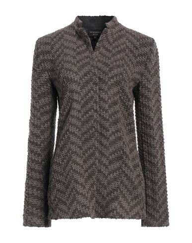 Emporio Armani Woman Cardigan Grey Size 12 Acrylic, Wool, Polyamide, Elastane, Viscose